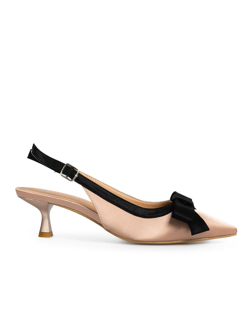 Zapatilla Oro Rosado Slingback Moño 3484181